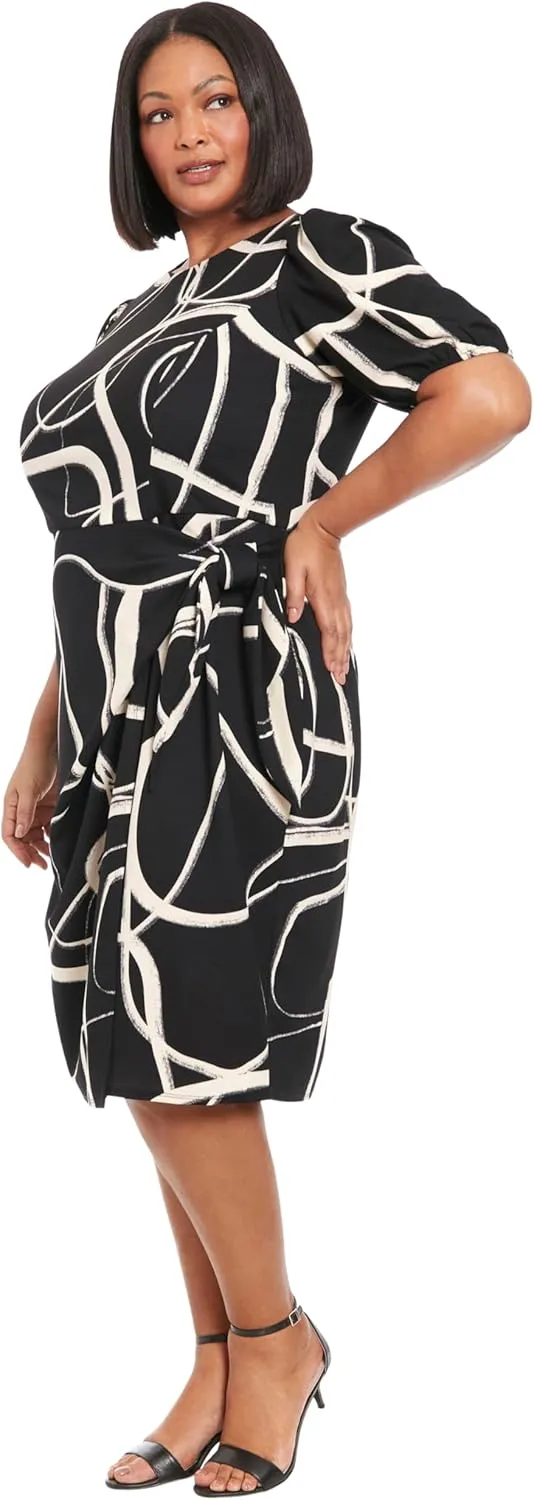 London Times Women's L/S Shirt with Sarong Detail
