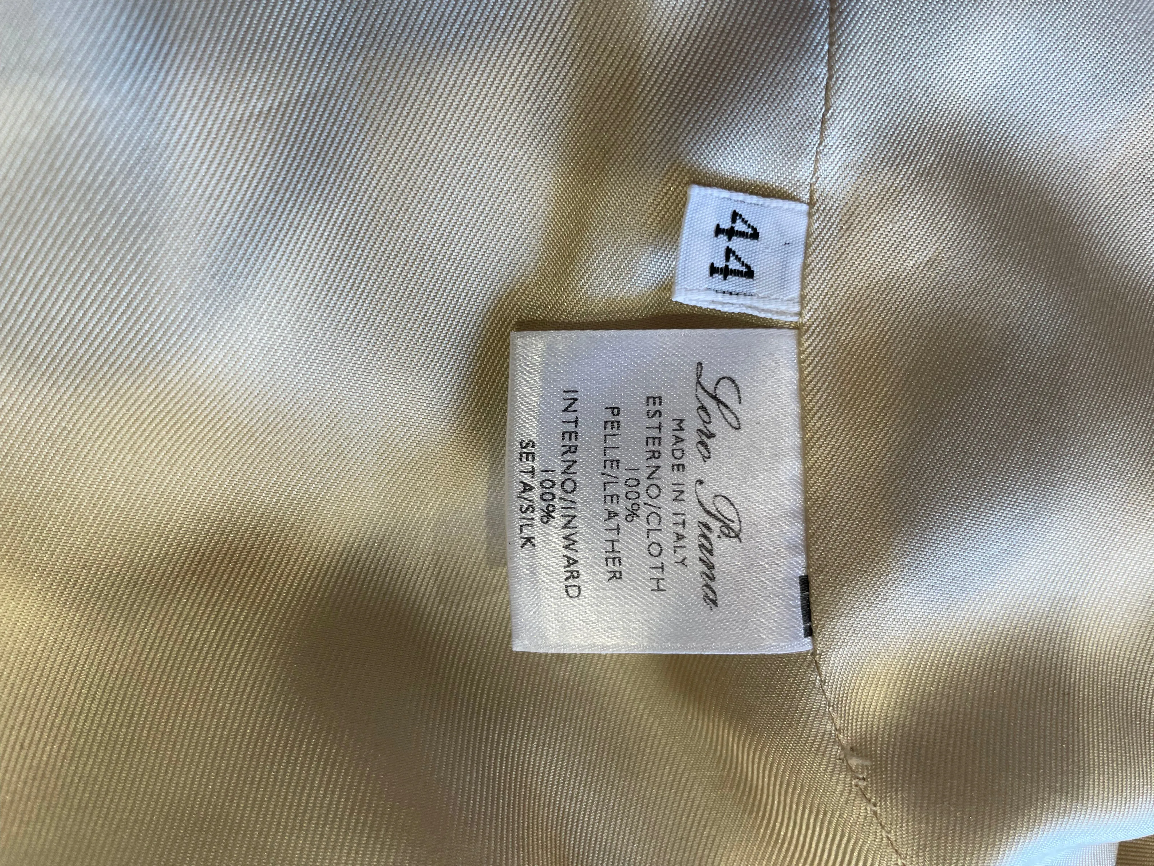 Loro Piana 2000s Beige Leather Blazer