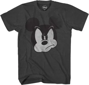 Mad Mickey Mouse Distressed Design T-Shirt for Adults