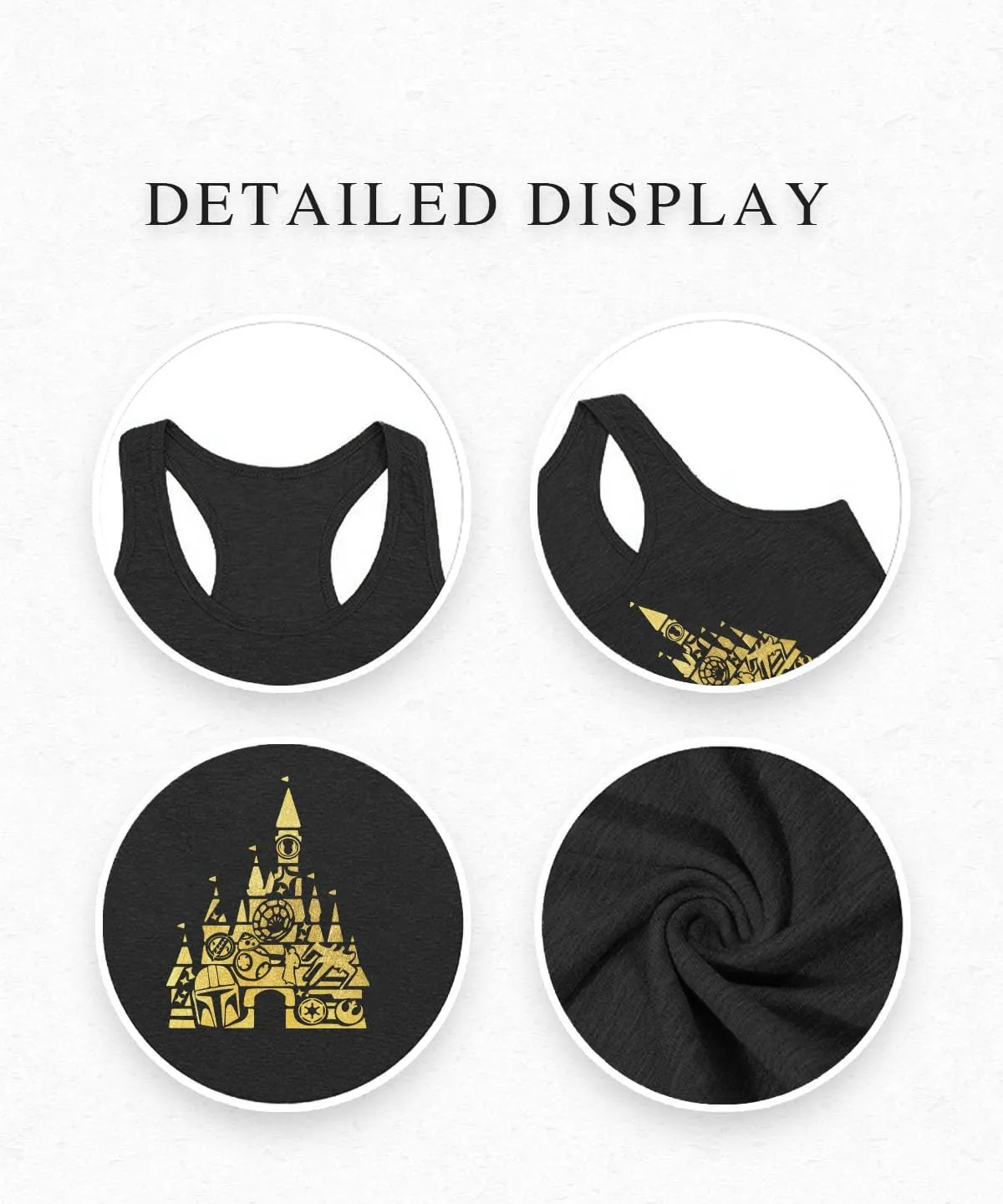 Magical Tank Top Women Magical Kingdom Tshirts Summer Casual Vacation Graphic Short Sleeve Vest