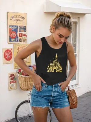 Magical Tank Top Women Magical Kingdom Tshirts Summer Casual Vacation Graphic Short Sleeve Vest