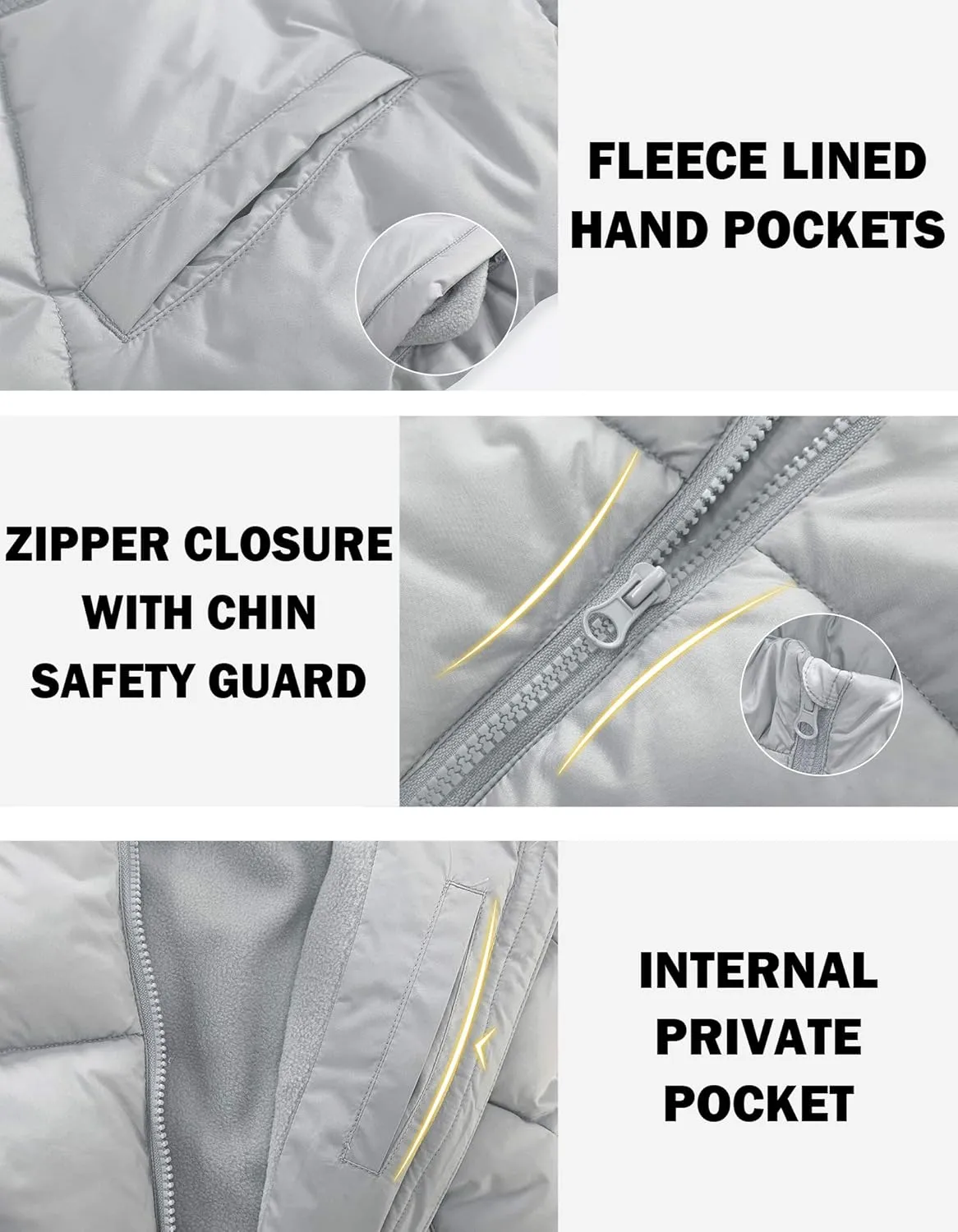 maoo garden Girls Winter Long Puffer Lightweight Coat Thick Padded Soft Fleece Jacket with Hood