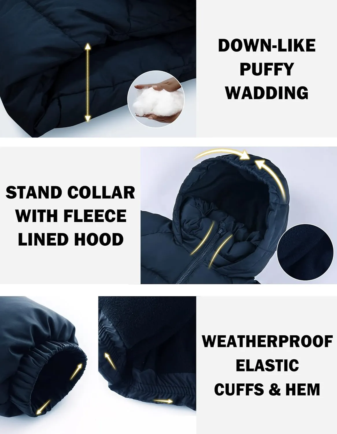 maoo garden Girls Winter Long Puffer Lightweight Coat Thick Padded Soft Fleece Jacket with Hood
