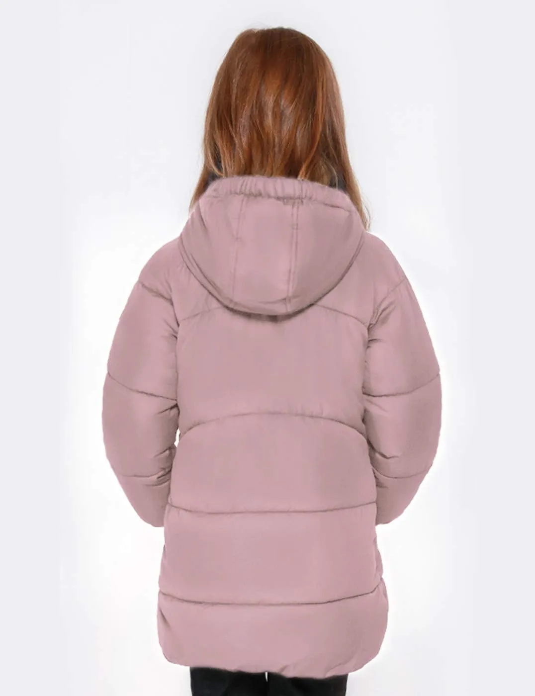 maoo garden Girls Winter Long Puffer Lightweight Coat Thick Padded Soft Fleece Jacket with Hood