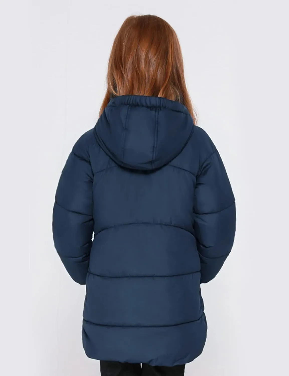 maoo garden Girls Winter Long Puffer Lightweight Coat Thick Padded Soft Fleece Jacket with Hood