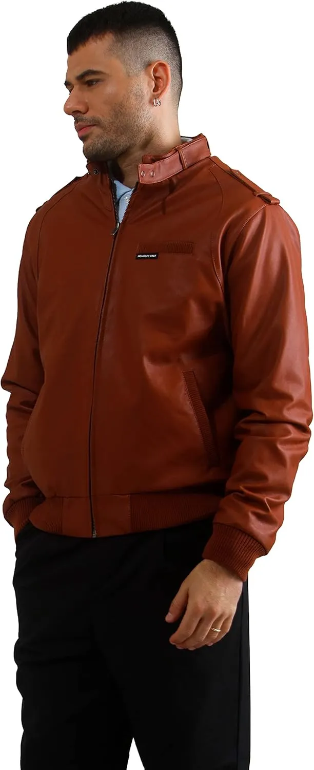 Members Only Iconic Racer Faux Leather Jacket Men
