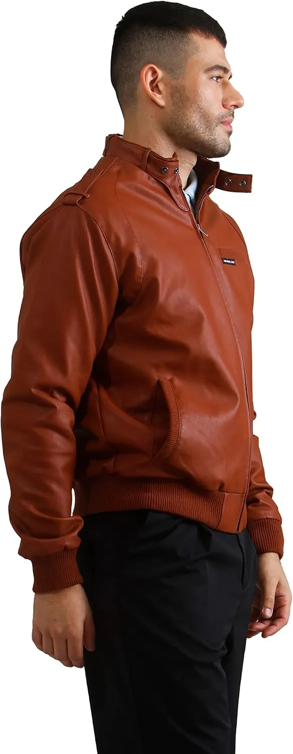 Members Only Iconic Racer Faux Leather Jacket Men
