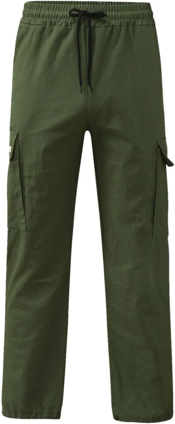 Men Lightweight Jogging Pant Combat Cargo Work Joggers Loose Sport Casual Sweatpants Running Workout Pant