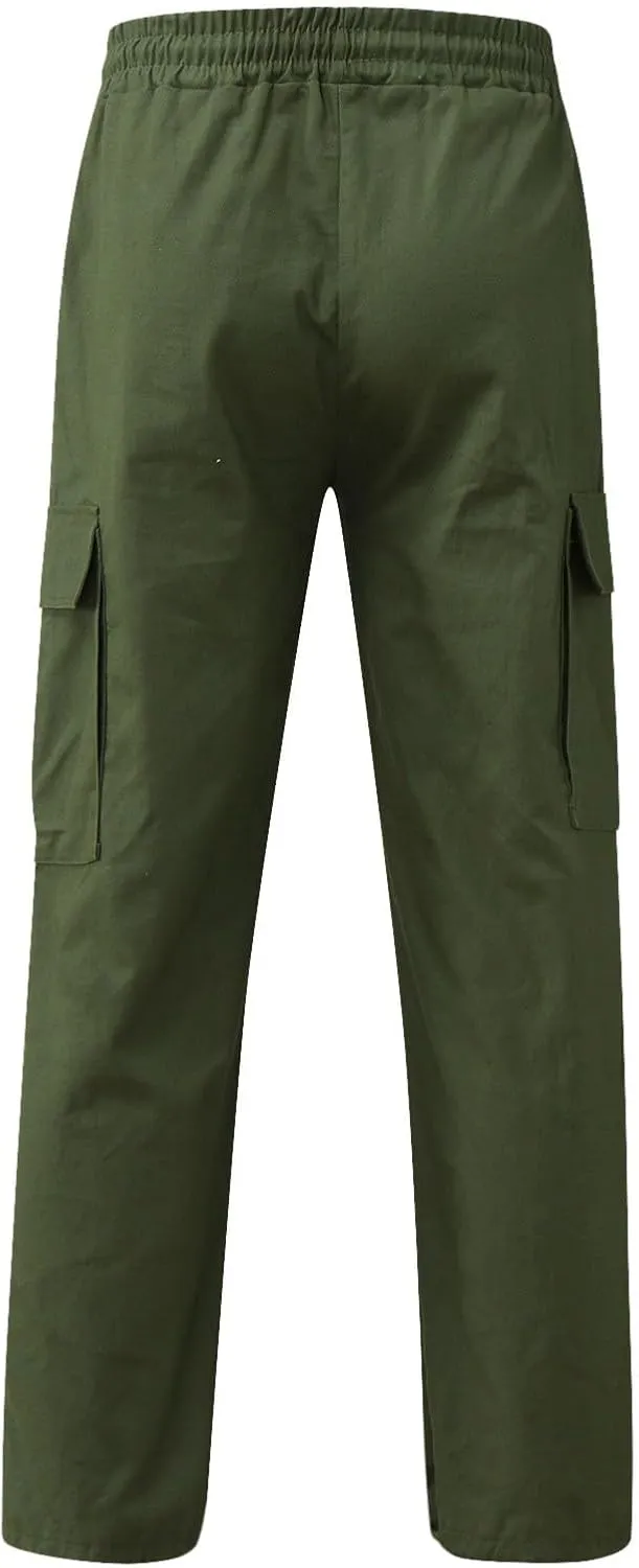 Men Lightweight Jogging Pant Combat Cargo Work Joggers Loose Sport Casual Sweatpants Running Workout Pant