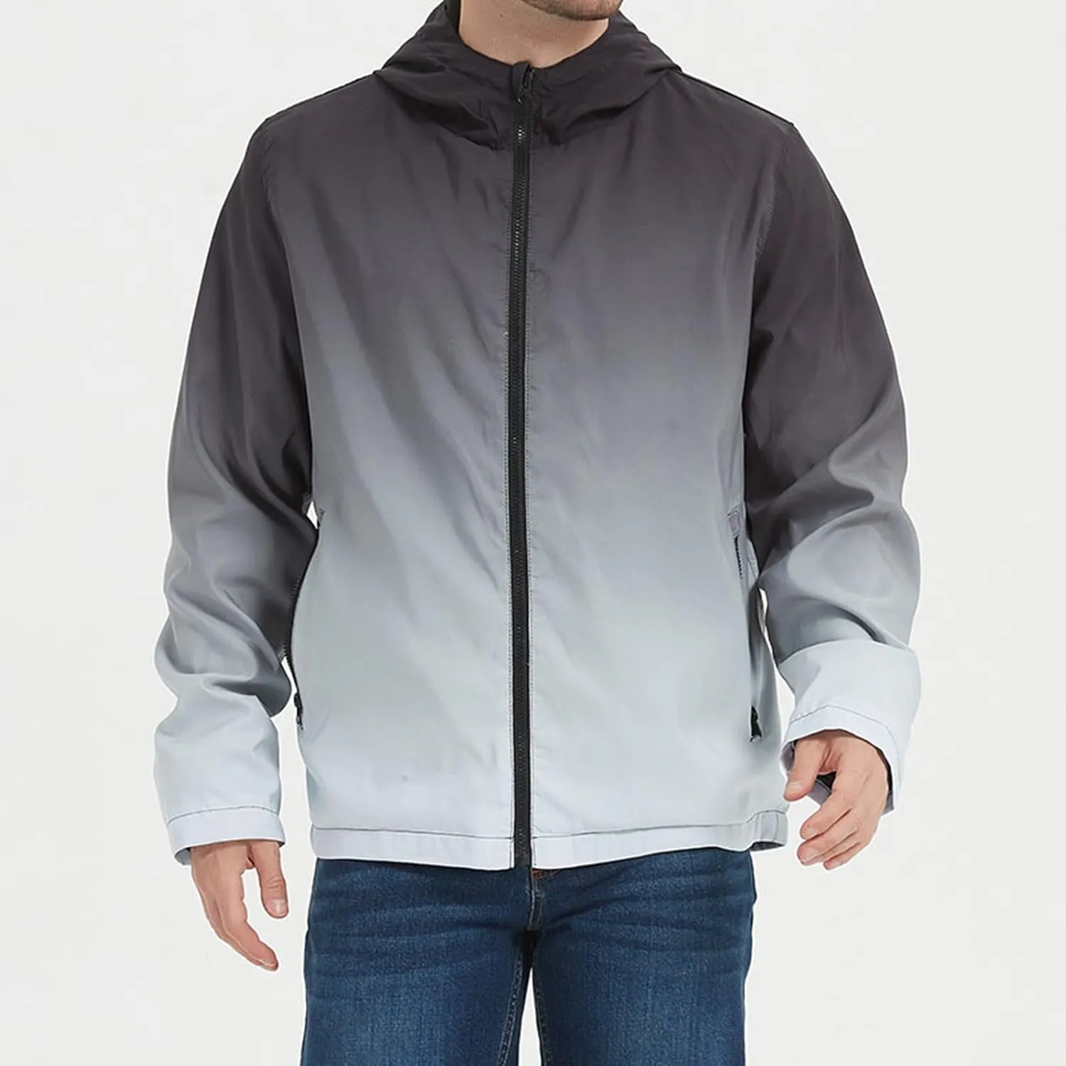 Men Waterproof Rain Jacket Outdoor Windbreaker Lightweight Running Hooded Trench Fashion Softshell Cycling Raincoat