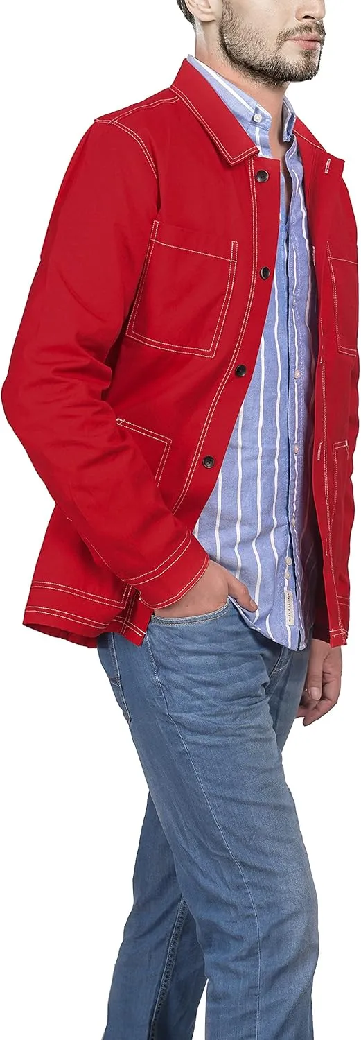 Mens Casual Lightweight Jacket Cotton Overshirts Button Down Shirt Jackets Regular & Big-tall Shacket Jacket