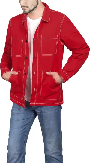 Mens Casual Lightweight Jacket Cotton Overshirts Button Down Shirt Jackets Regular & Big-tall Shacket Jacket
