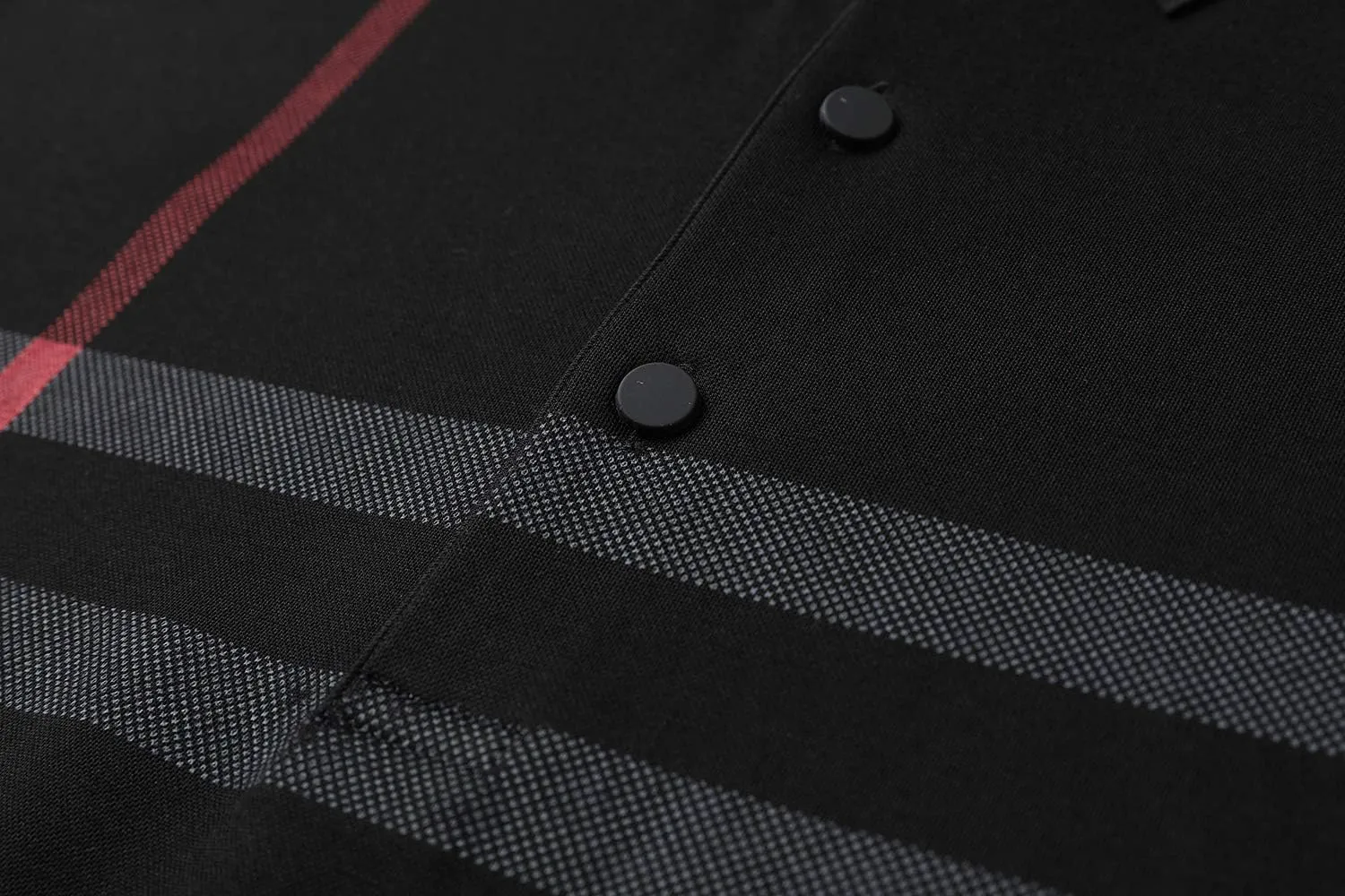 Mens Casual Striped Long Sleeve Collared T Shirt Polo Shirts