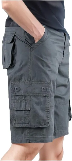 Men's Classic Cargo Stretch Shorts Lightweight Summer Beach Shorts Fashion Leisure Pants Overalls Golf Pants Joggers