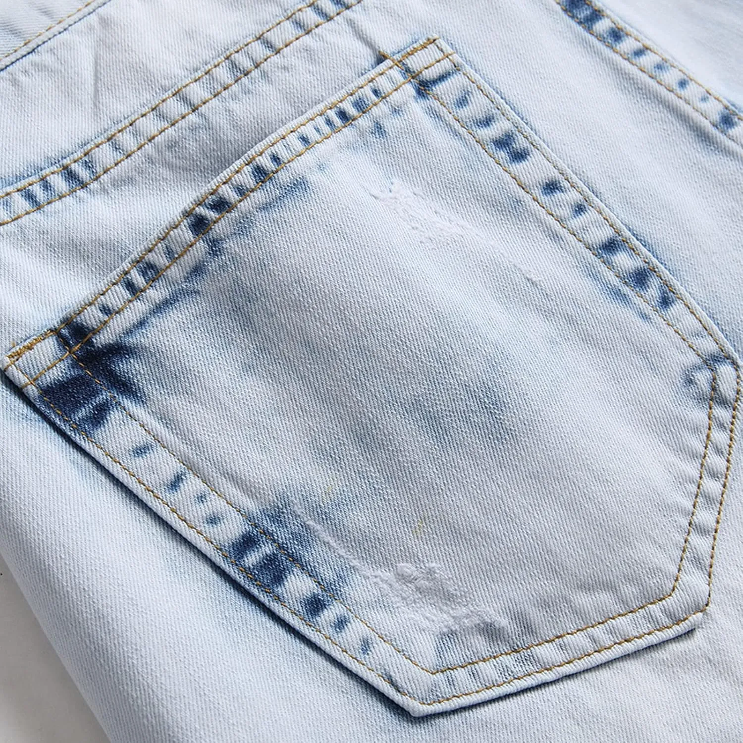 Mens Jean Shorts Denim Shorts Ripped Distressed Short Jeans Casual Classic Straight Fit Jorts