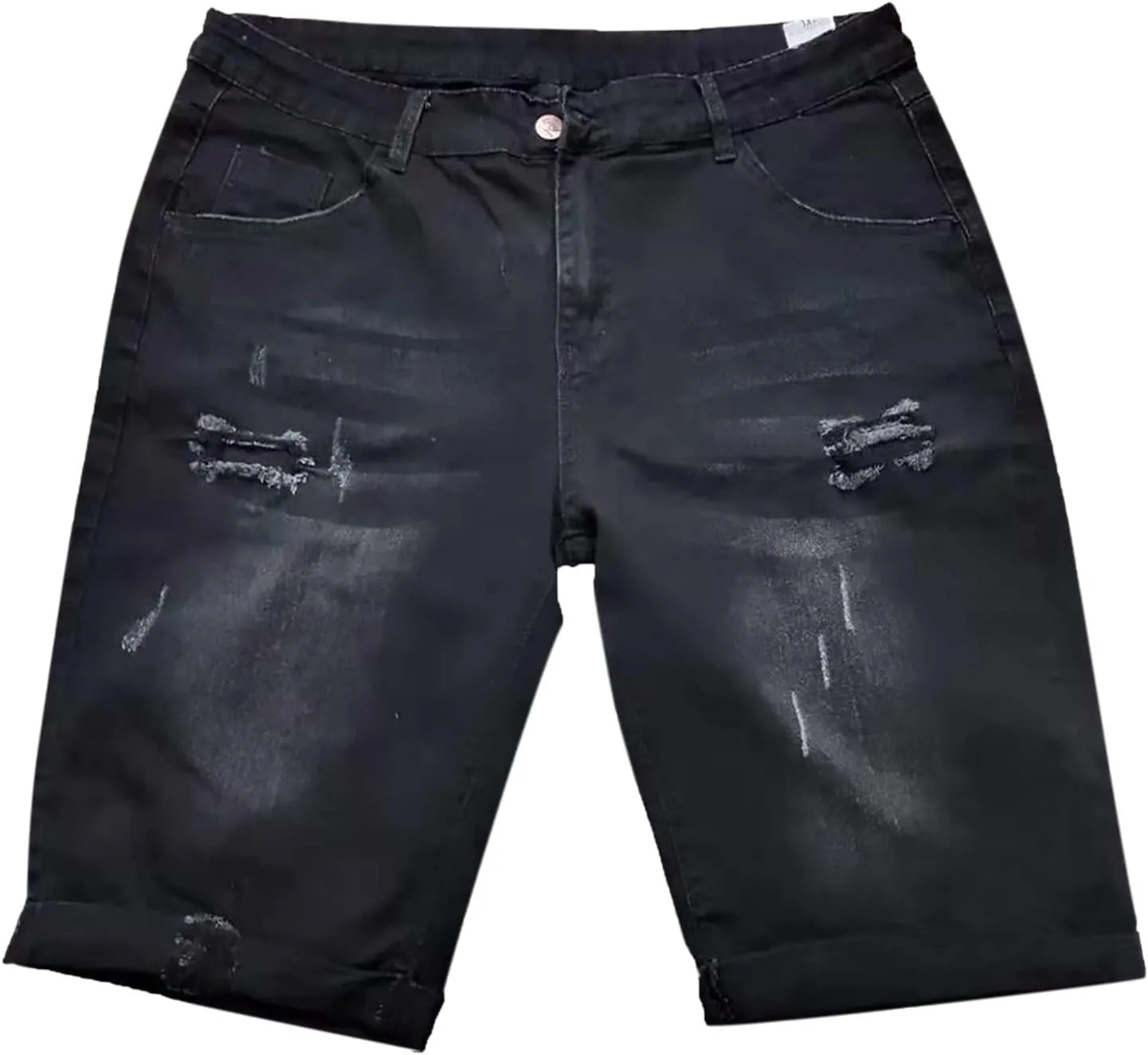 Mens Jean Shorts Denim Shorts Ripped Distressed Short Jeans Casual Classic Straight Fit Jorts