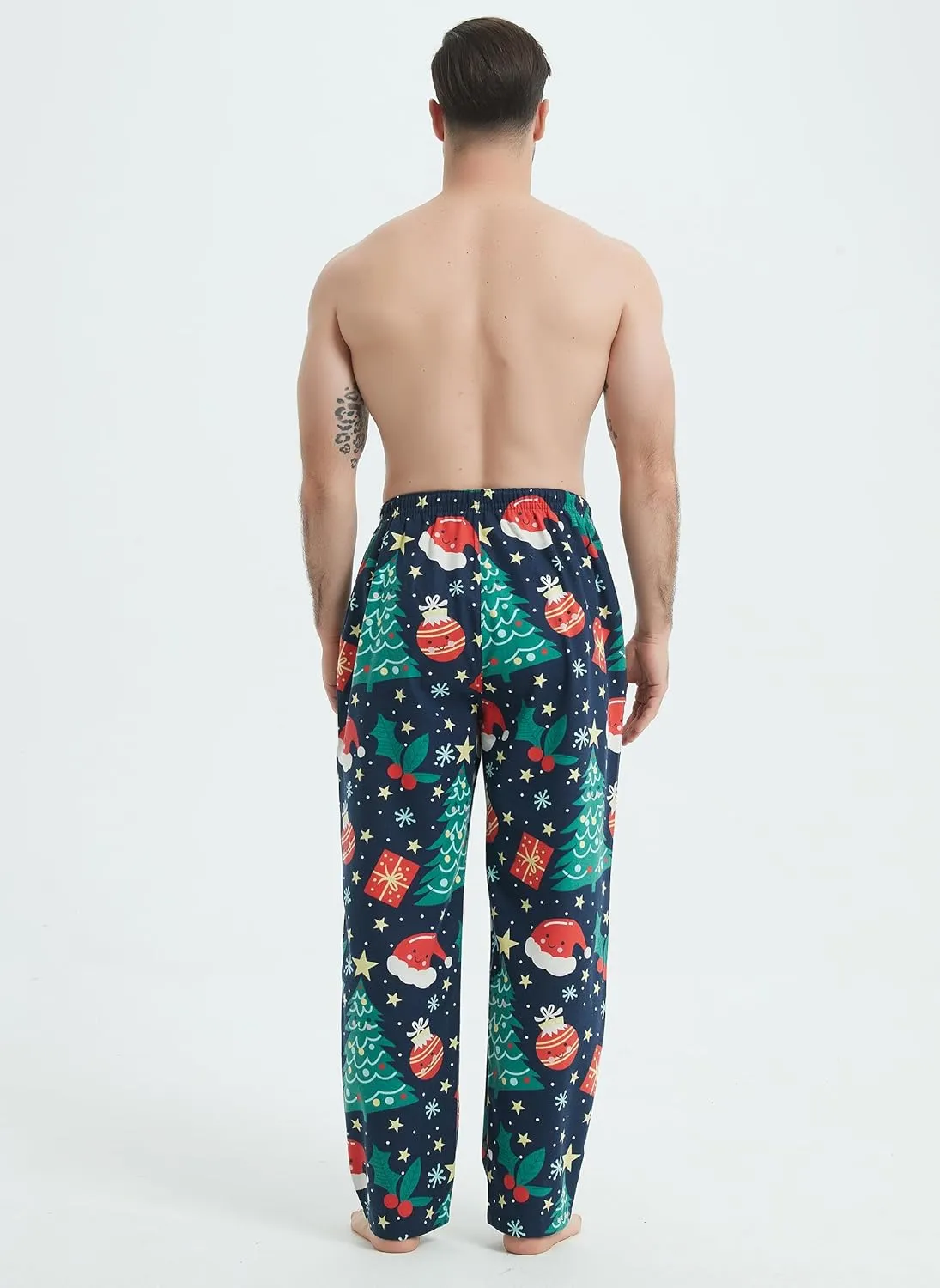 Mens Pajama Pants Flannel Cotton Plaid Sleep & Lounge Pants, PJ Bottoms with Pockets and Button Fly