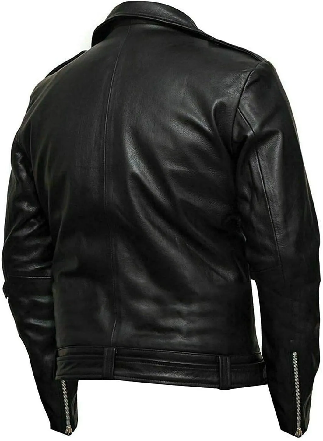 Mens Racing Motorcycle Padded Armored Distressed Brown Cowhide Leather Jacket