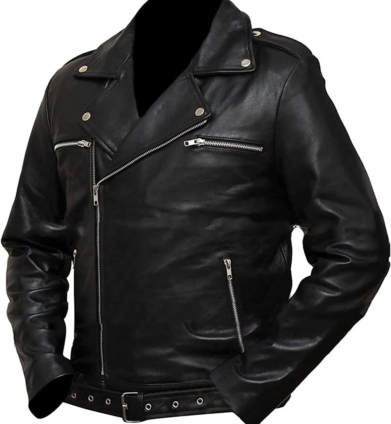 Mens Racing Motorcycle Padded Armored Distressed Brown Cowhide Leather Jacket