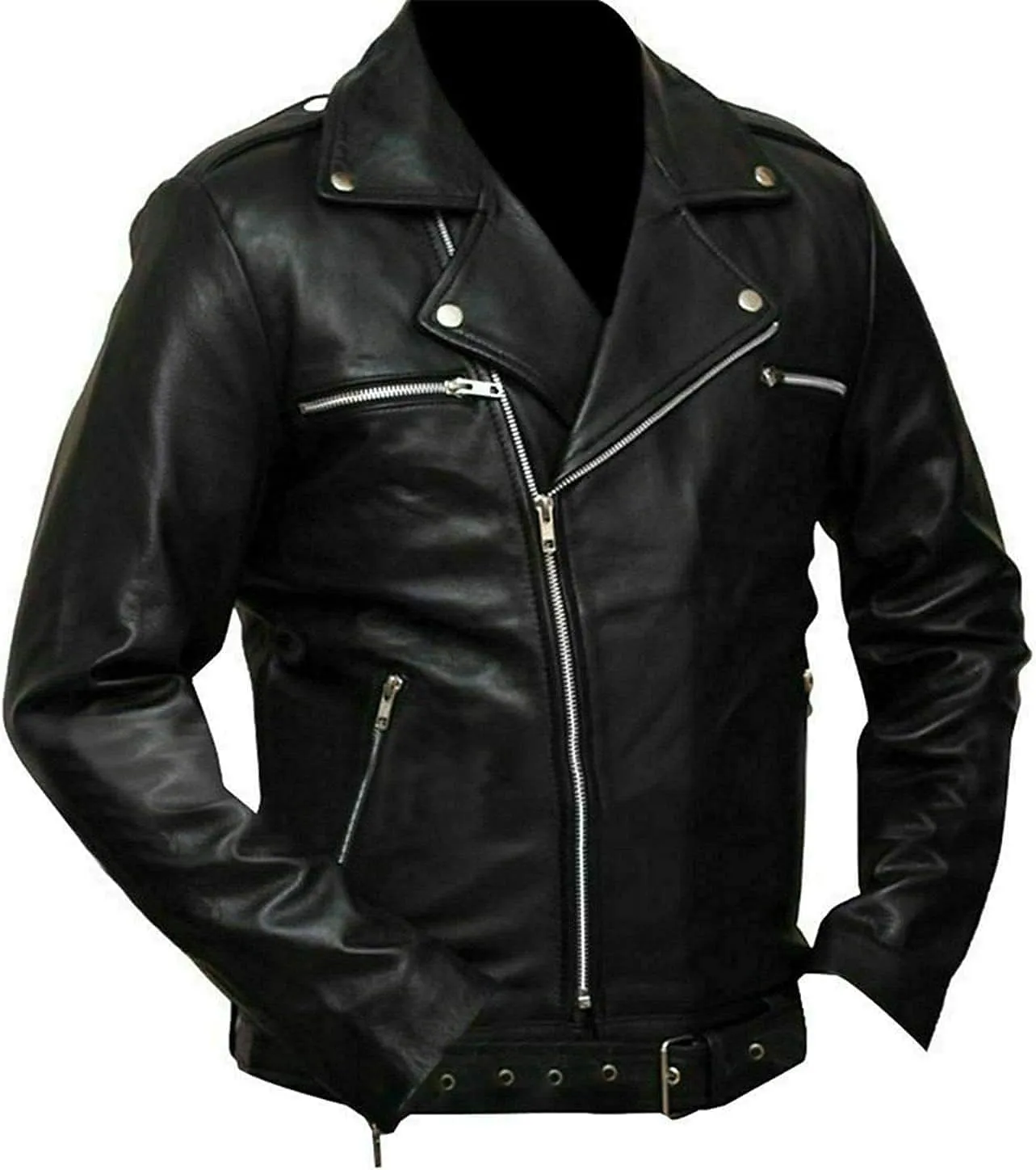 Mens Racing Motorcycle Padded Armored Distressed Brown Cowhide Leather Jacket