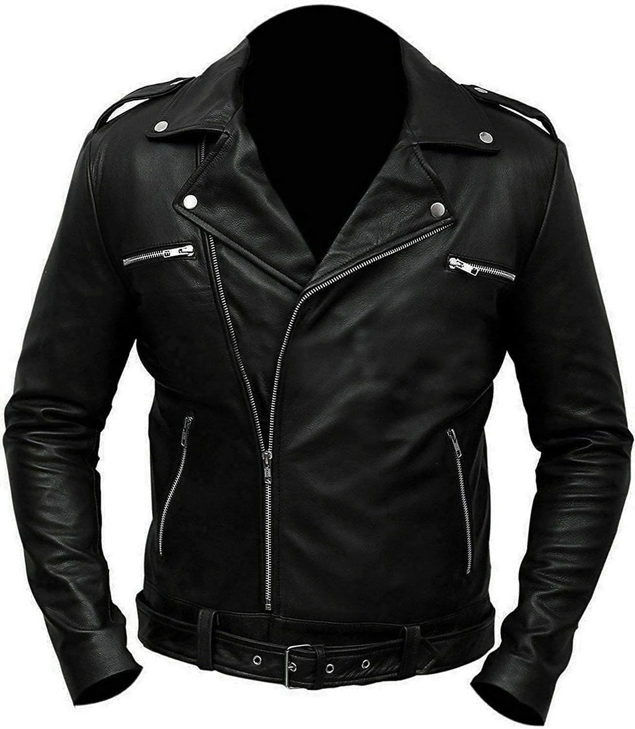 Mens Racing Motorcycle Padded Armored Distressed Brown Cowhide Leather Jacket