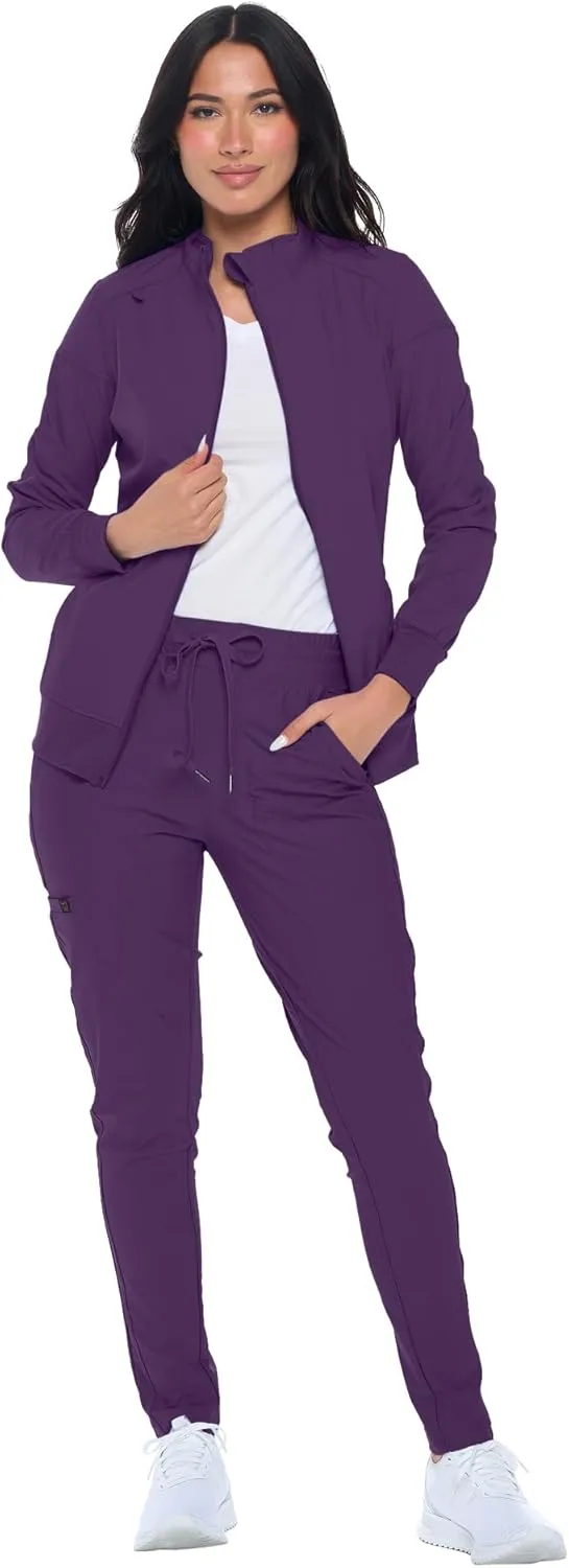 Monarch Uniforms Womens Scrub Jacket Zippered Warm-up Jacket