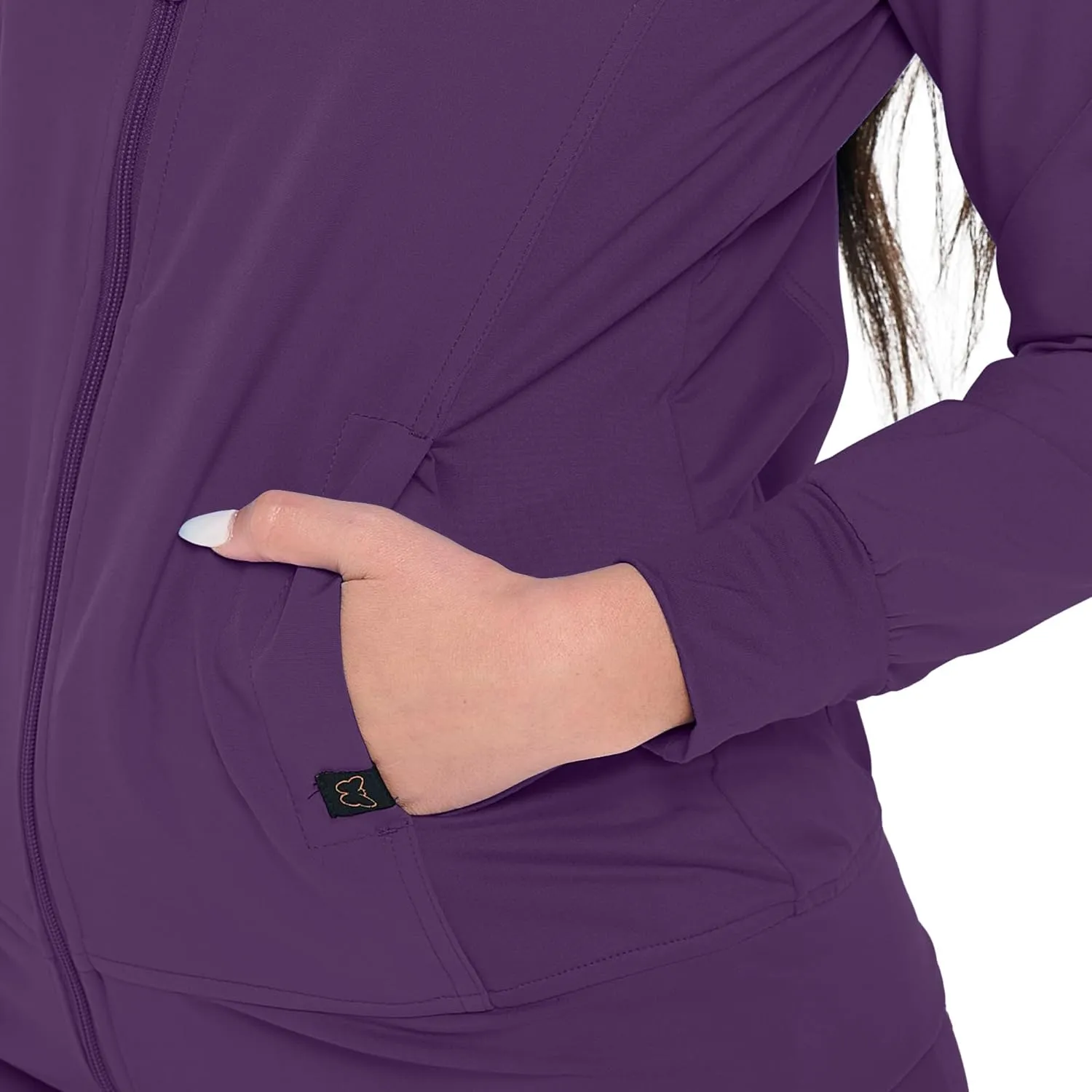 Monarch Uniforms Womens Scrub Jacket Zippered Warm-up Jacket