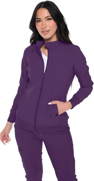 Monarch Uniforms Womens Scrub Jacket Zippered Warm-up Jacket