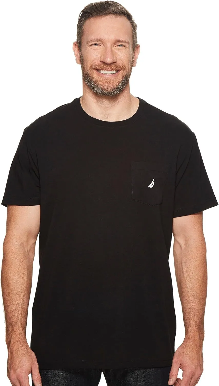 Nautica Men's Solid Crew Neck Short-Sleeve Pocket T-Shirt