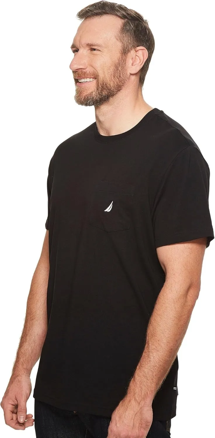 Nautica Men's Solid Crew Neck Short-Sleeve Pocket T-Shirt