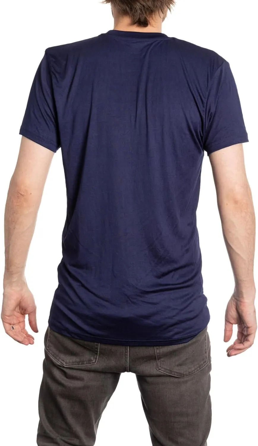 NHL Mens Loose Fit Performance Rashguard Wicking Short Sleeve Shirt