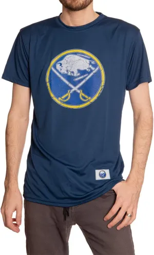 NHL Mens Loose Fit Performance Rashguard Wicking Short Sleeve Shirt