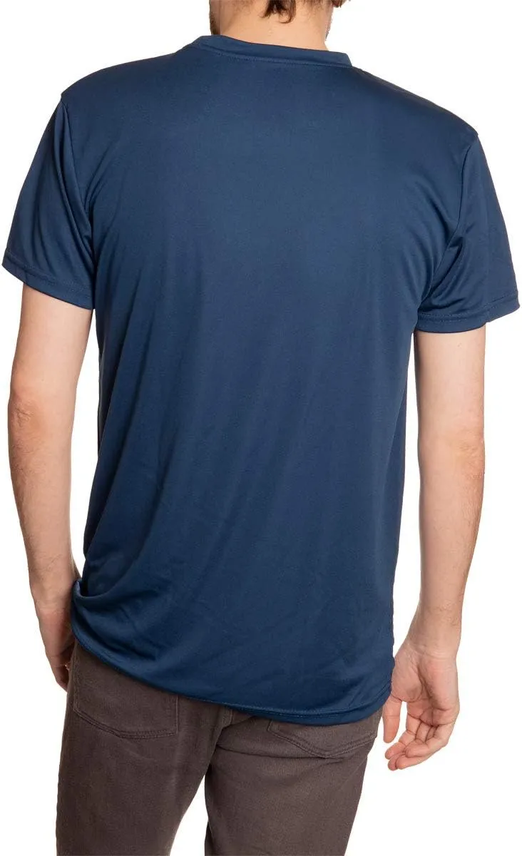 NHL Mens Loose Fit Performance Rashguard Wicking Short Sleeve Shirt