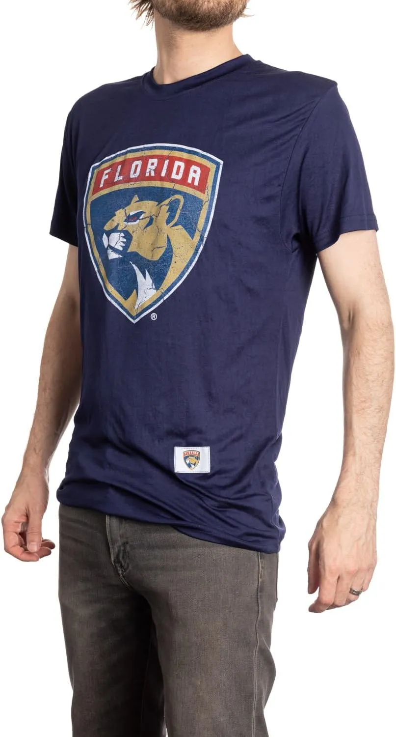 NHL Mens Loose Fit Performance Rashguard Wicking Short Sleeve Shirt