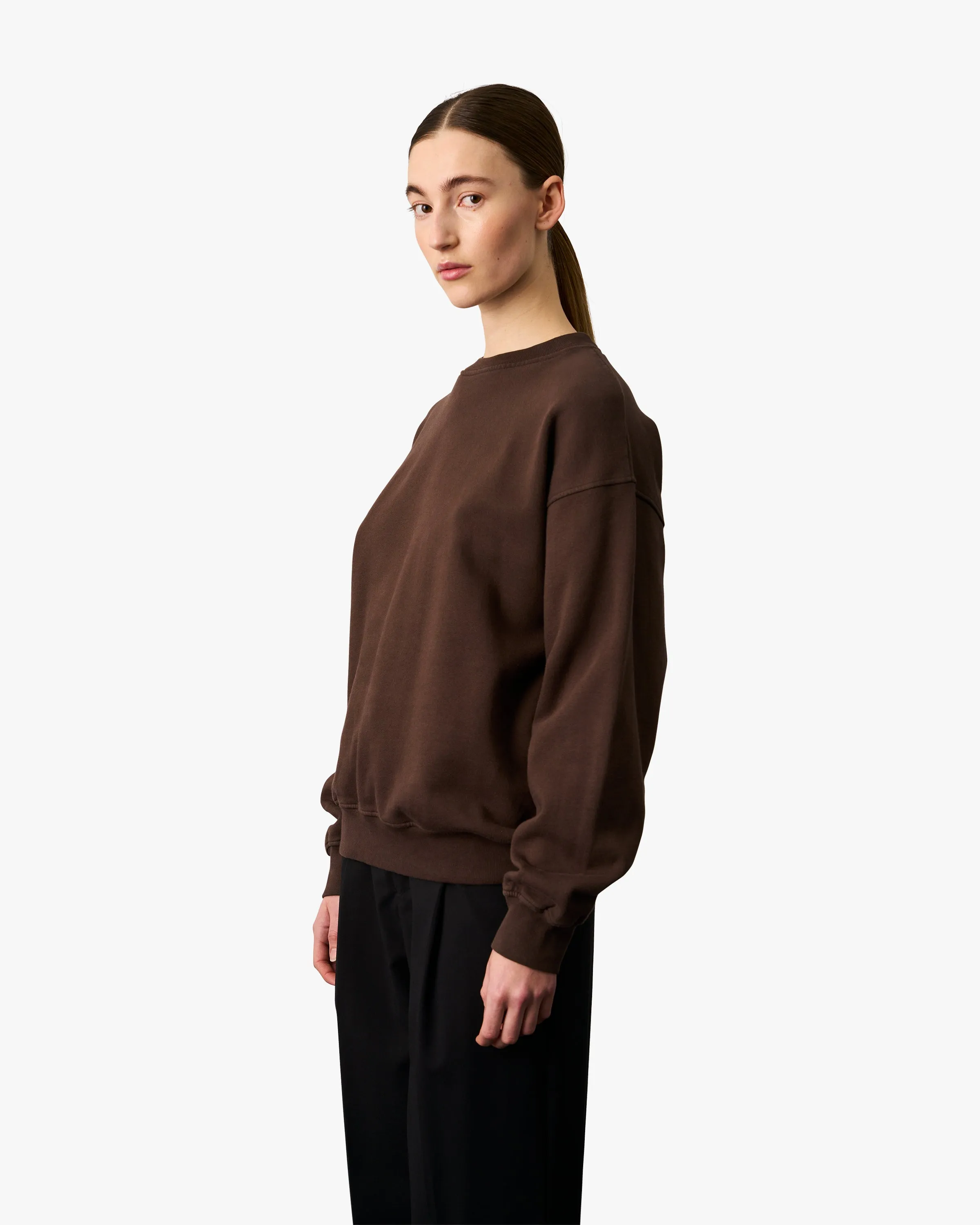 Organic Oversized Crew - Snow Melange