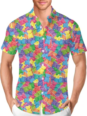 PAGYMO Hawaiian Shirt for Men Funny Summer Aloha Beach Shirts