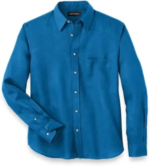 Paul Fredrick Men's Slim Fit Linen Solid Casual Shirt