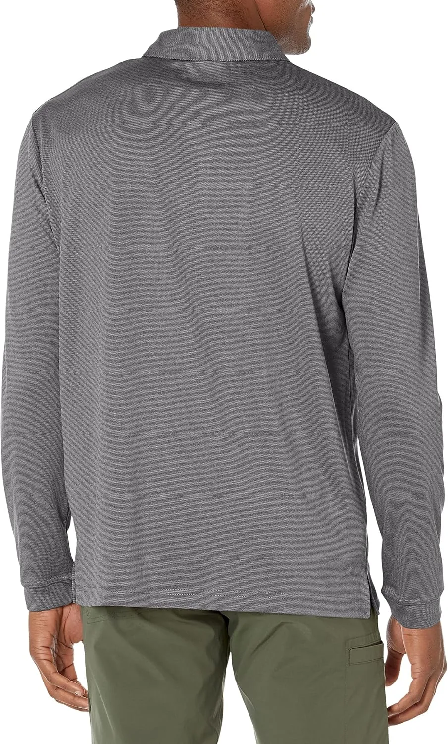 PGA TOUR Men's Long Sleeve Micro Birdseye Polo Shirt
