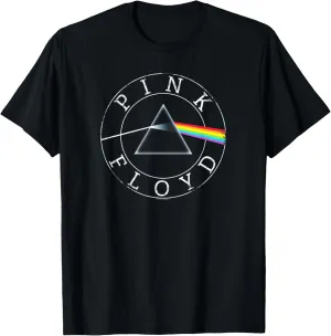 Pink Floyd Rock Band Prism Circle Logo T-Shirt