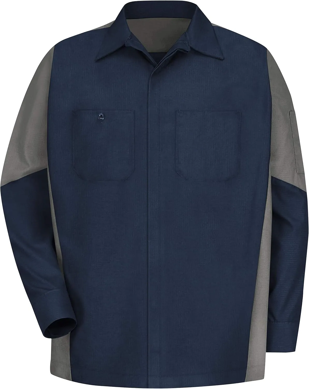 Red Kap Men's Long Sleeve Two-Tone Crew Shirt