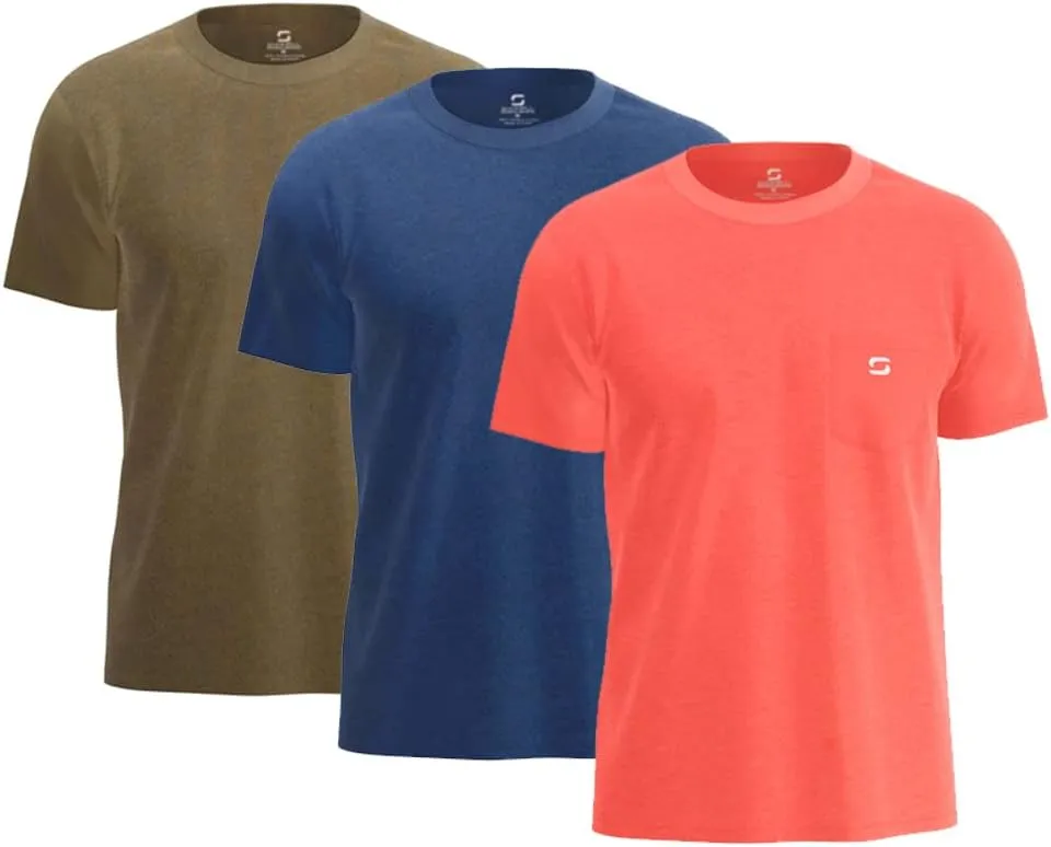 SHOHELL Pocket T Shirts for Men - Cotton Men's T-Shirts, Multipack