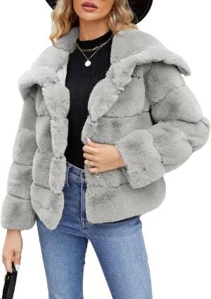 Simplee Apparel Womens Faux Fur Coat Fleece Cropped Jacket Long Sleeve Fur Coats Warm Winter Jackets 2024 Simplee Apparel Womens Faux Fur Coat Fleece Cropped Jacket Long Sleeve Fur Coats Warm Winter Jackets 2024