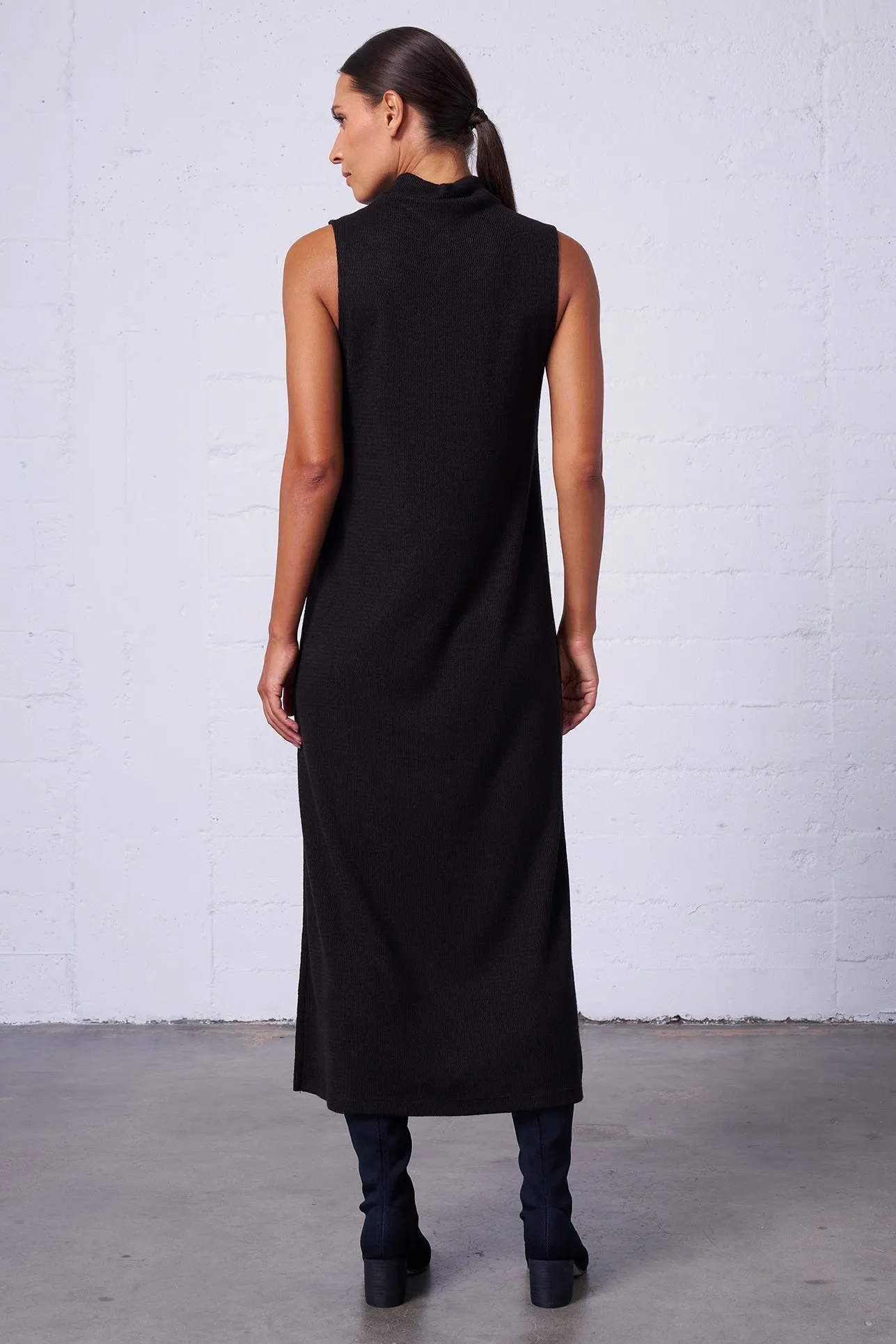 Sleeveless Mock Neck Dress