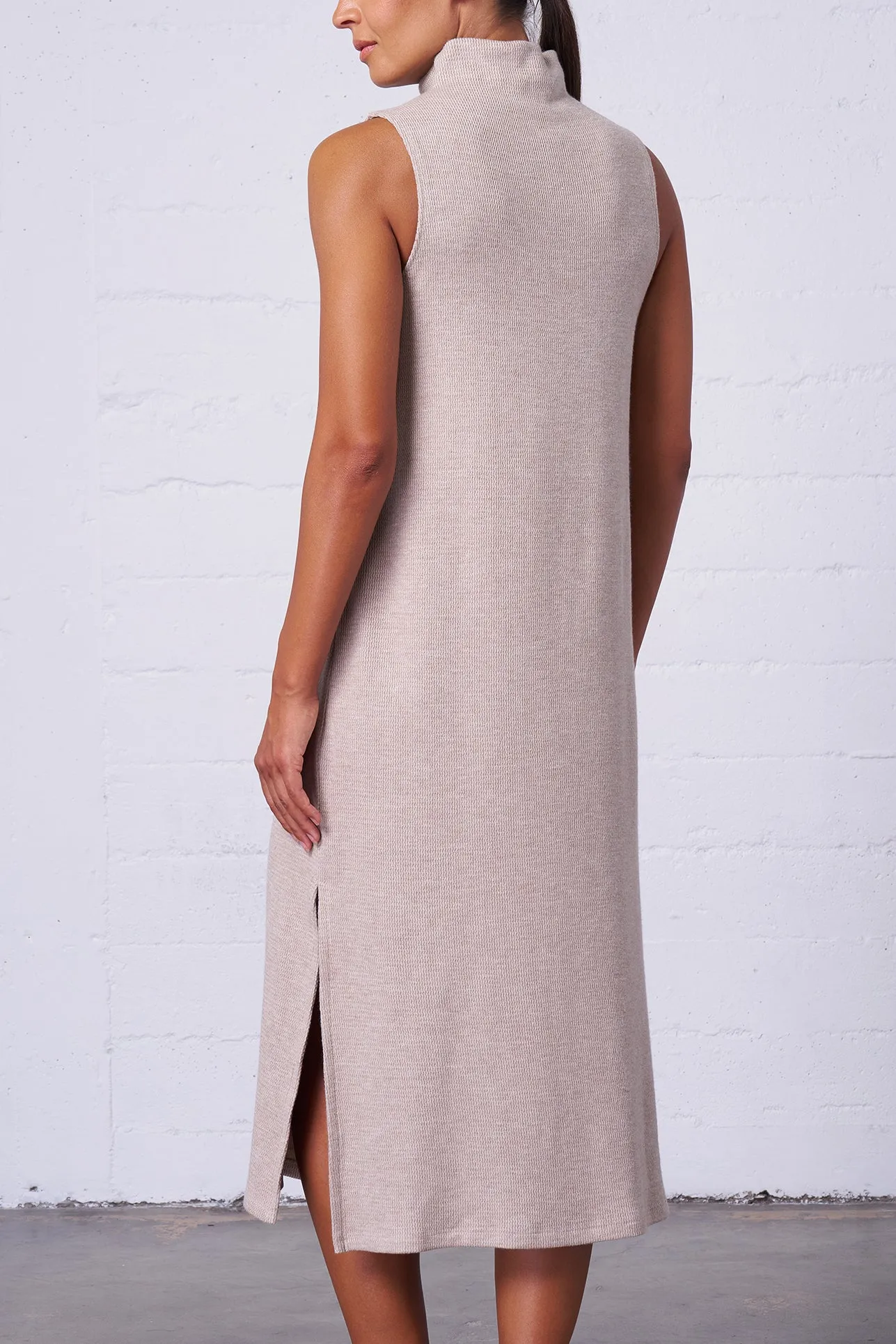 Sleeveless Mock Neck Dress