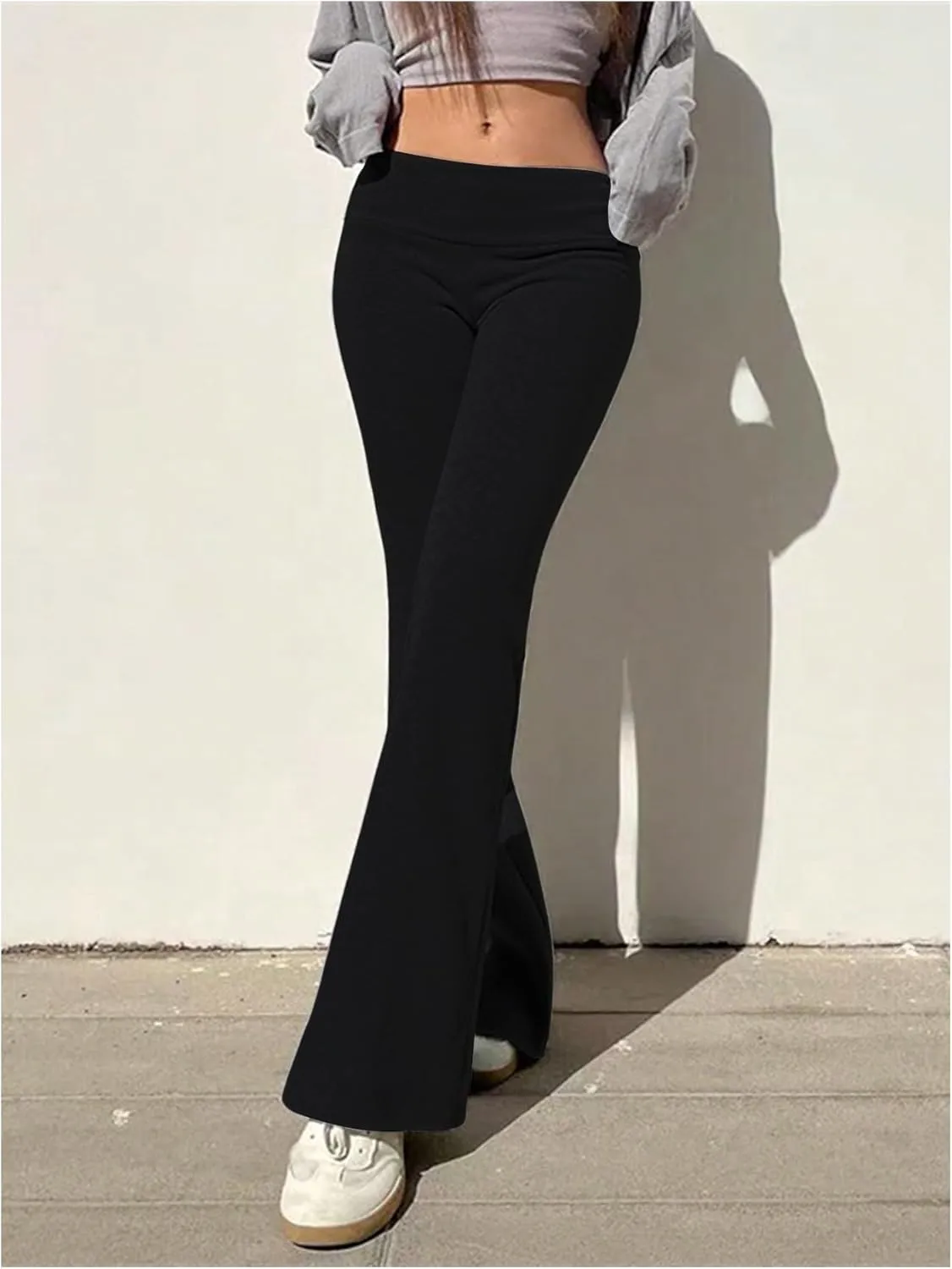 SOLY HUX Women's Flare Leggings Bell Bottom Sweatpants Casual Trendy Workout Yoga Pants Streetwear