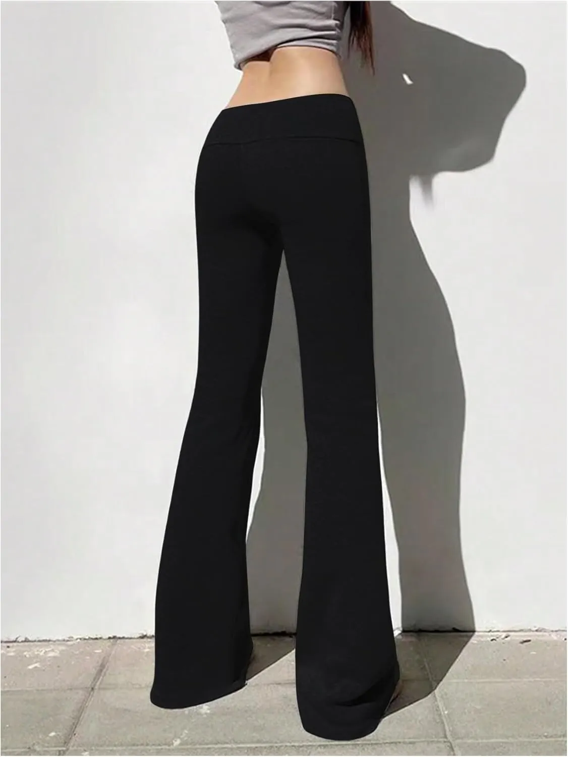 SOLY HUX Women's Flare Leggings Bell Bottom Sweatpants Casual Trendy Workout Yoga Pants Streetwear