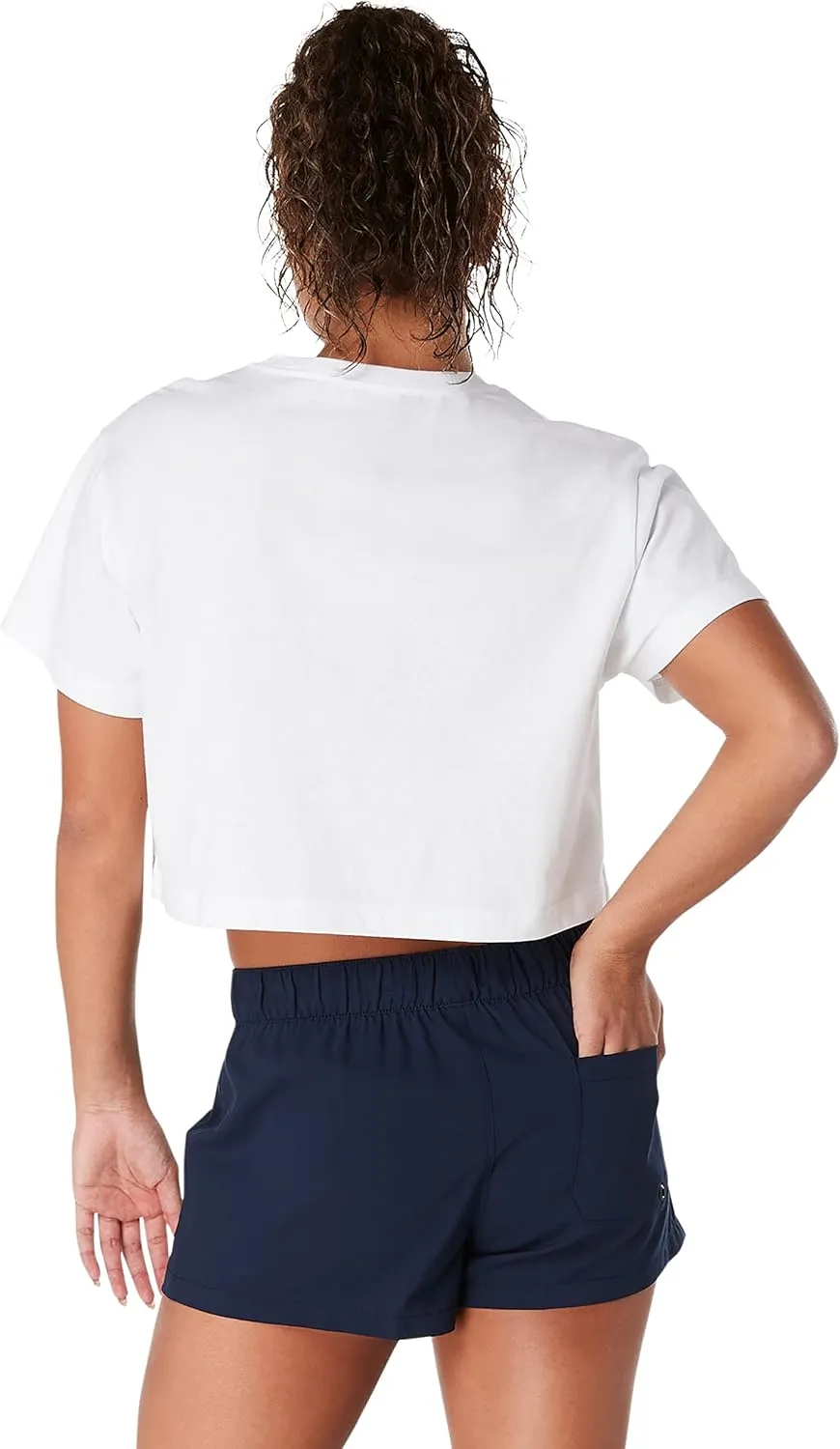 Speedo Women's T-Shirt Short Sleeve Crew Neck Vintage Crop