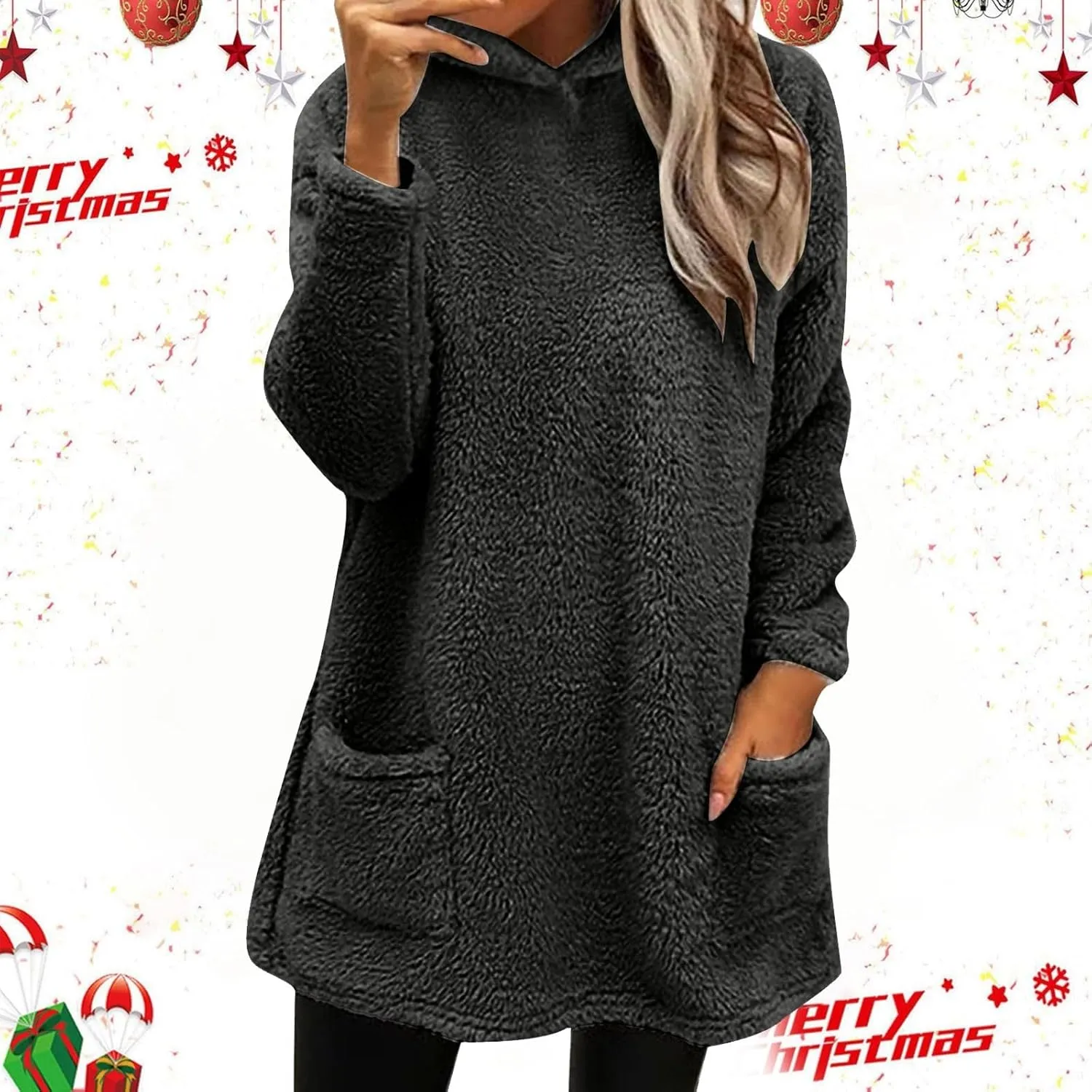 Sweatshirts for Women comfort hoodie for anxiety Long Sleeve Winter Shirts Round Neck Casual Warm Cute Long Tops