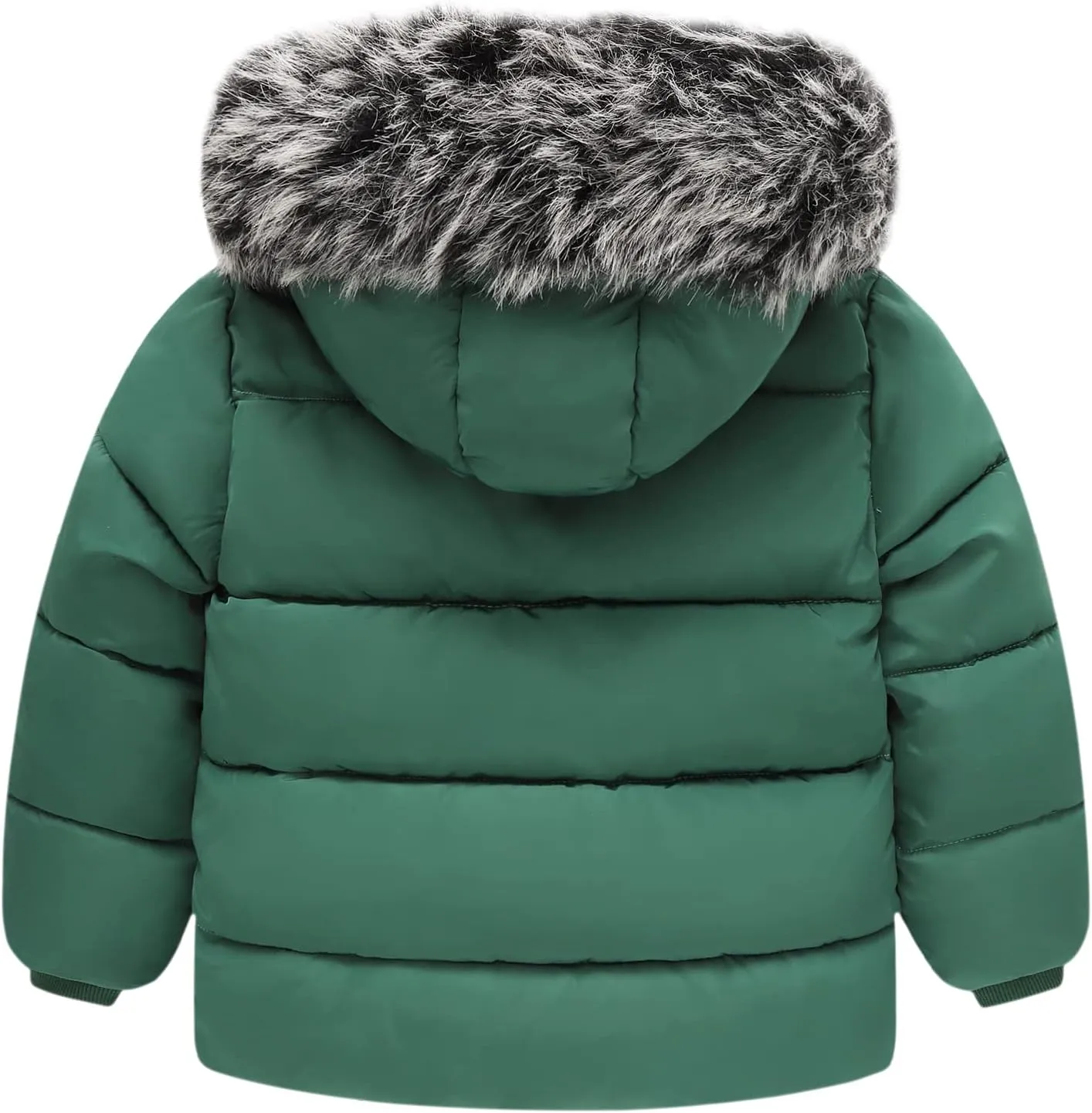 Toddler Coat with Thicken Fur Collar & Hoodie - Warm Winter Puffer Jacket