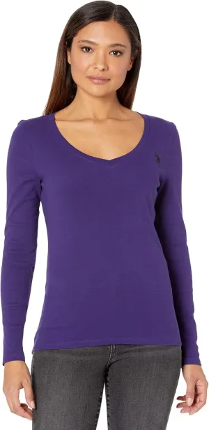 U.S. Polo Assn. Juniors' Ribbed V-Neck T-Shirt